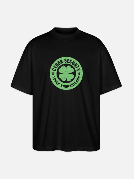 Cyber Security St. Patrick's Day - Stanley/Stella Oversized Unisex Organic T-shirt Blaster 2.0 - black