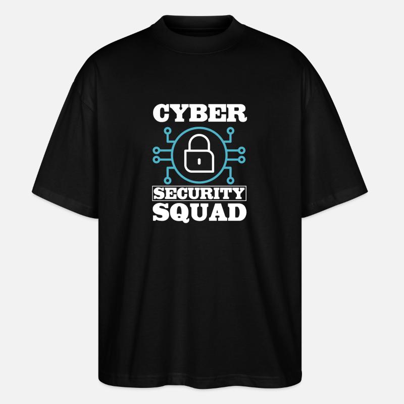Escouade de cybersécurité - T-shirt bio Blaster 2.0 coupe oversize Stanley/Stella Unisexe - noir