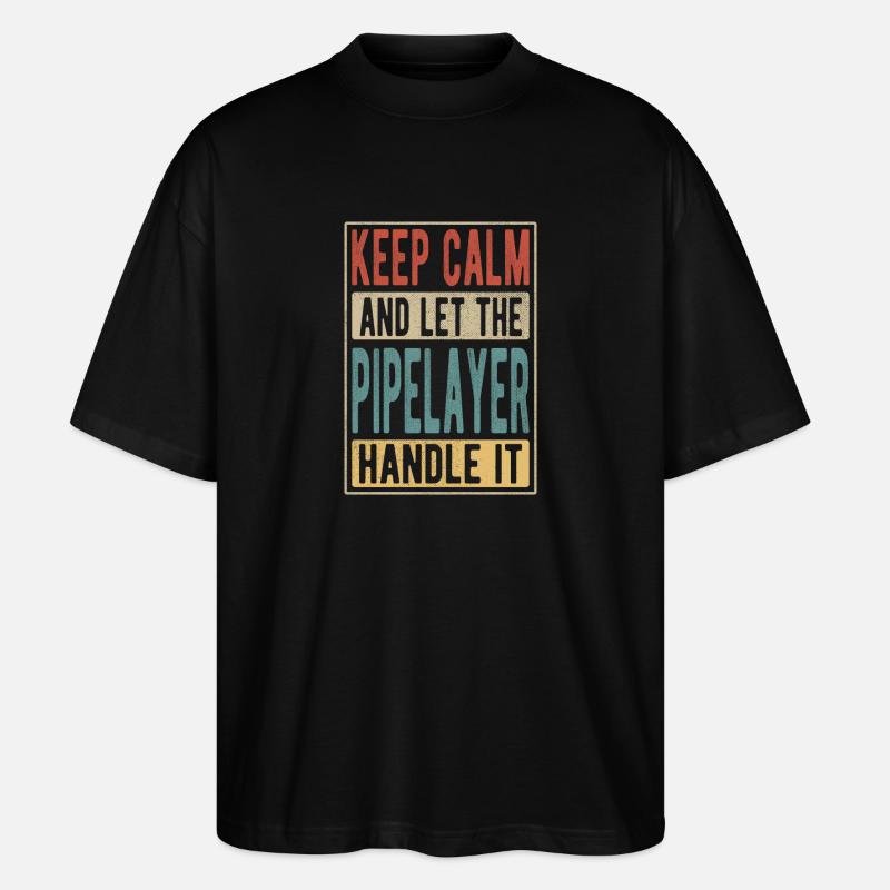 Pipelayer Retro Gift - Stanley/Stella Oversized Unisex Organic T-shirt Blaster 2.0 - black