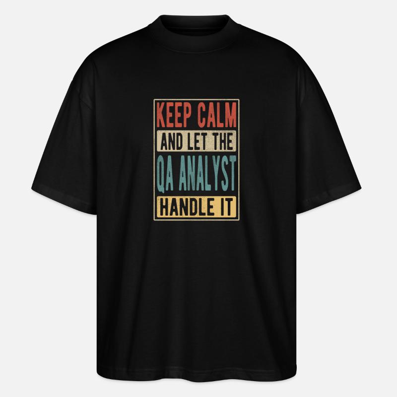 Cadeau rétro de l’analyste QA - T-shirt bio Blaster 2.0 coupe oversize Stanley/Stella Unisexe - noir