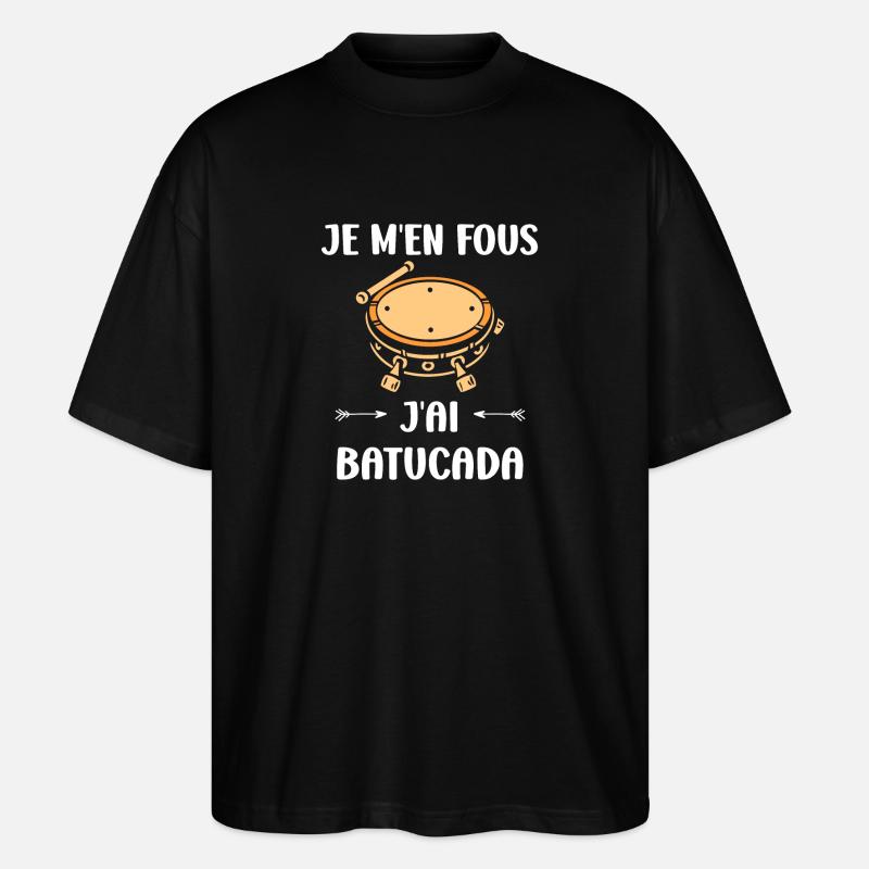 Humour tambour batucada - T-shirt bio Blaster 2.0 coupe oversize Stanley/Stella Unisexe - noir