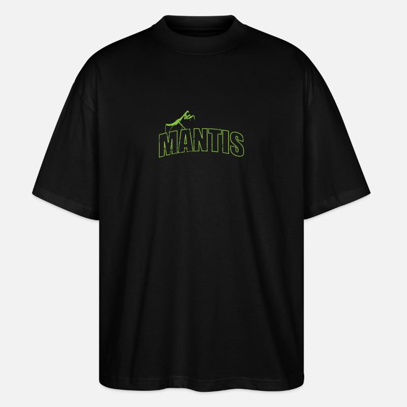 Mantis insect on the script - Stanley/Stella Oversized Unisex Organic T-shirt Blaster 2.0 - black