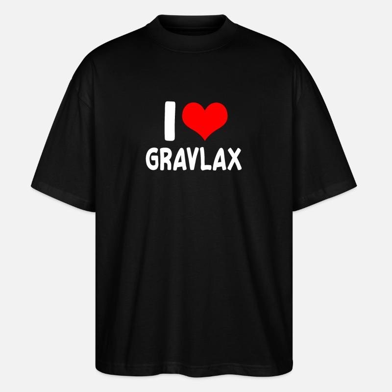 J’adore le Gravlax - T-shirt bio Blaster 2.0 coupe oversize Stanley/Stella Unisexe - noir