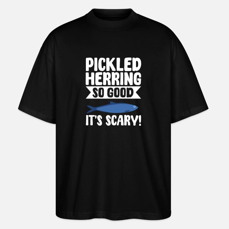 eLustiger Eingelegter Hering Geschenkidee - Stanley/Stella Oversized Unisex Bio T-Shirt Blaster 2.0 - Schwarz