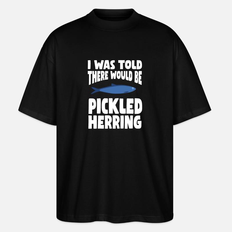 Eingelegter Hering Design - Stanley/Stella Oversized Unisex Bio T-Shirt Blaster 2.0 - Schwarz