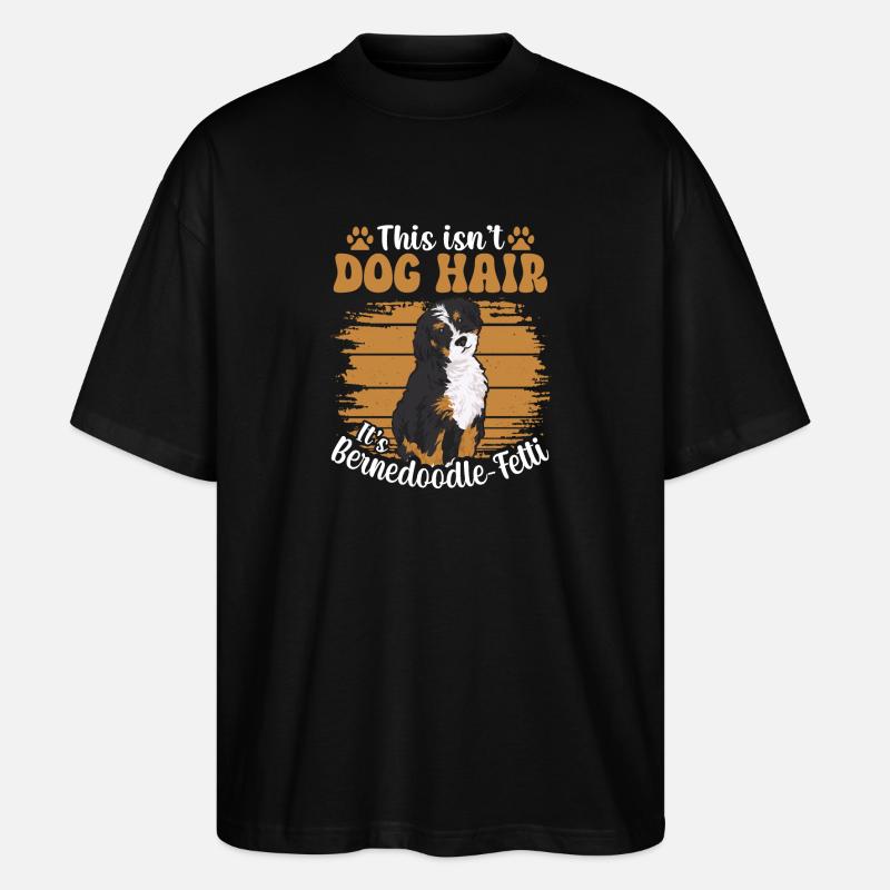 Bernedoodle Hund - Stanley/Stella Oversized Unisex Bio T-Shirt Blaster 2.0 - Schwarz