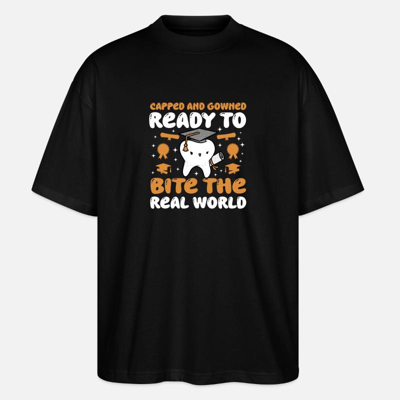 Étudiant en médecine dentaire - T-shirt bio Blaster 2.0 coupe oversize Stanley/Stella Unisexe - noir
