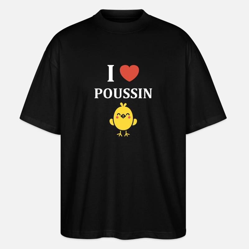 Humour petit poussin - T-shirt bio Blaster 2.0 coupe oversize Stanley/Stella Unisexe - noir