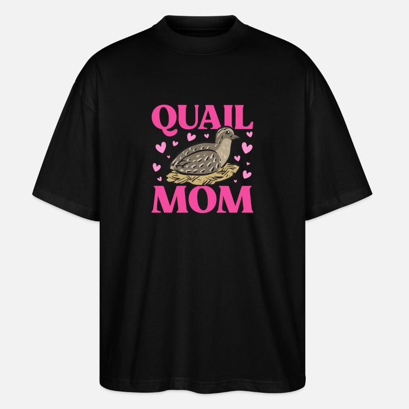 Oiseau de caille - T-shirt bio Blaster 2.0 coupe oversize Stanley/Stella Unisexe - noir