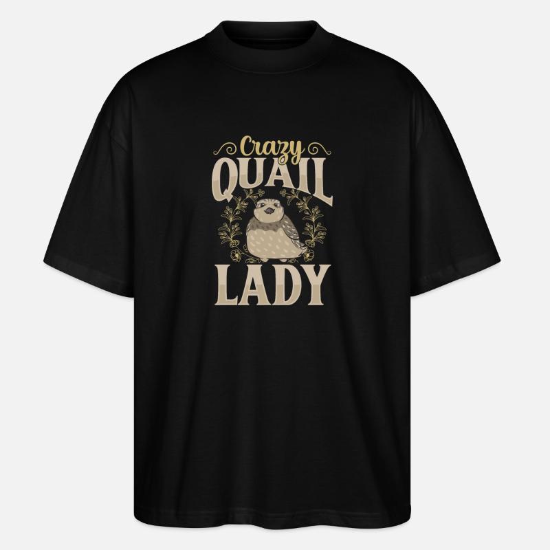 Oiseau de caille - T-shirt bio Blaster 2.0 coupe oversize Stanley/Stella Unisexe - noir
