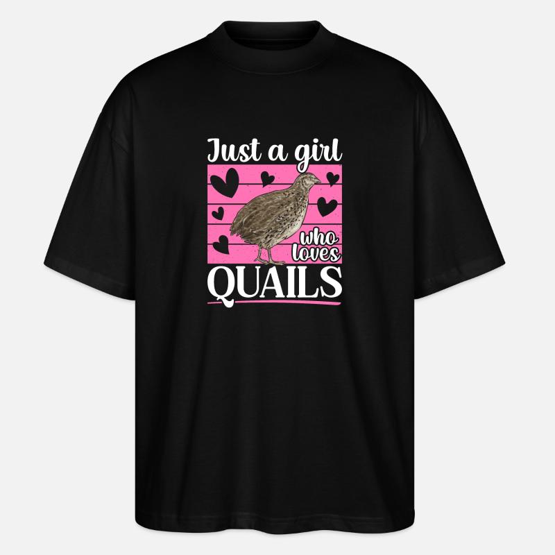 Oiseau de caille - T-shirt bio Blaster 2.0 coupe oversize Stanley/Stella Unisexe - noir