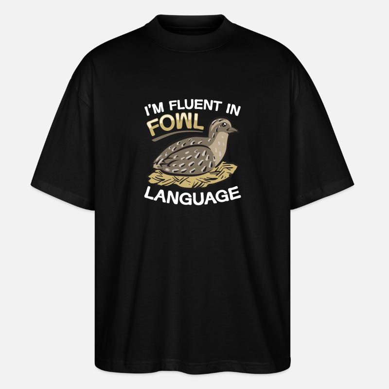 Oiseau de caille - T-shirt bio Blaster 2.0 coupe oversize Stanley/Stella Unisexe - noir