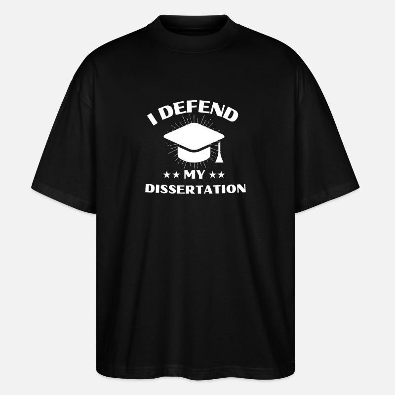 Dissertation, Promotion, Doktortitel, Abschluss - Stanley/Stella Oversized Unisex Bio T-Shirt Blaster 2.0 - Schwarz