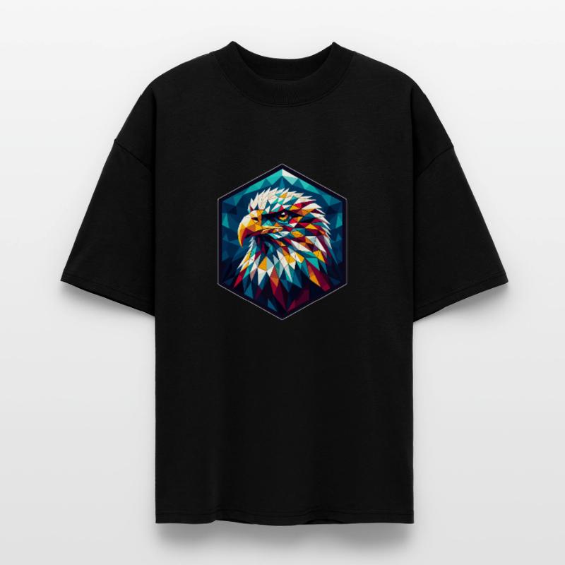 Pygargue à queue blanche dans la représentation polygonale T-shirt bio Blaster 2.0 coupe oversize Stanley/Stella Unisexe