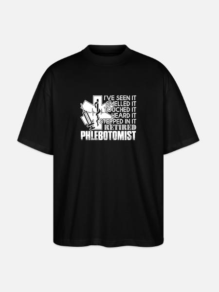 Phlebotomist Retired Phlebotomist - Stanley/Stella Oversized Unisex Organic T-shirt Blaster 2.0 - black