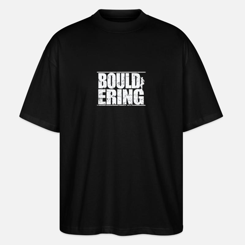 Bouldering für Kletterfans - Stanley/Stella Oversized Unisex Bio T-Shirt Blaster 2.0 - Schwarz