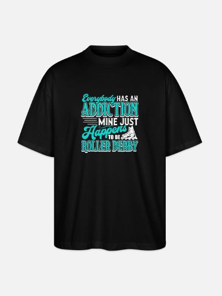 Roller Derby Roller Derby Addiction - Stanley/Stella Oversized Unisex Organic T-shirt Blaster 2.0 - black