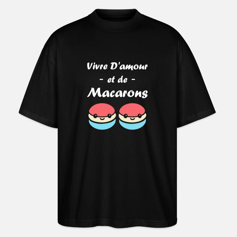 macarons - T-shirt bio Blaster 2.0 coupe oversize Stanley/Stella Unisexe - noir