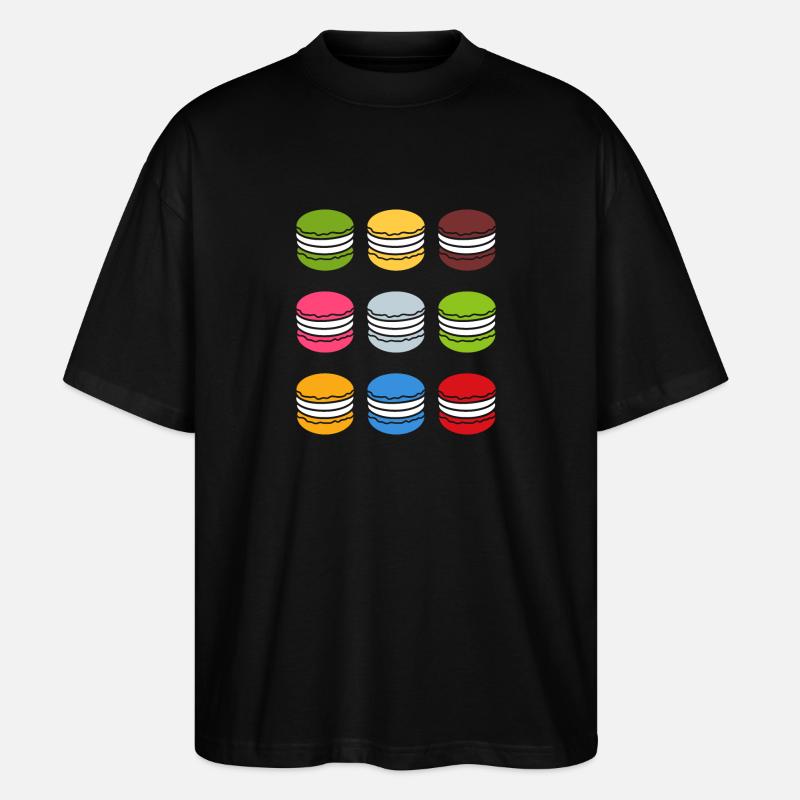 Macarons - Stanley/Stella Oversized Unisex Bio T-Shirt Blaster 2.0 - Schwarz
