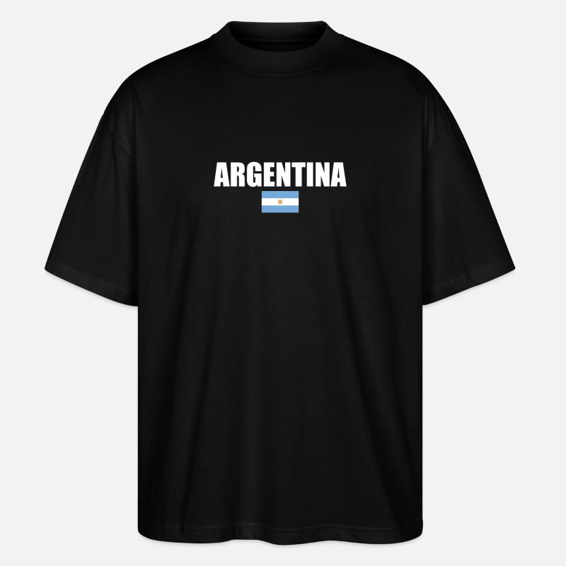 Argentine Argentine Drapeau argentin - T-shirt bio Blaster 2.0 coupe oversize Stanley/Stella Unisexe - noir