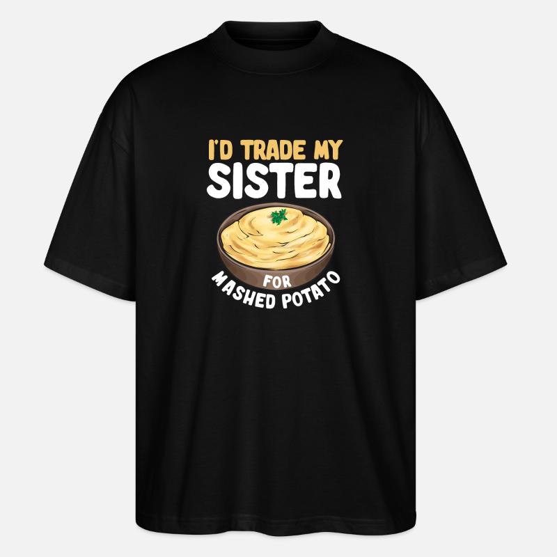 Mashed potatoes Mashed potatoes - Stanley/Stella Oversized Unisex Organic T-shirt Blaster 2.0 - black