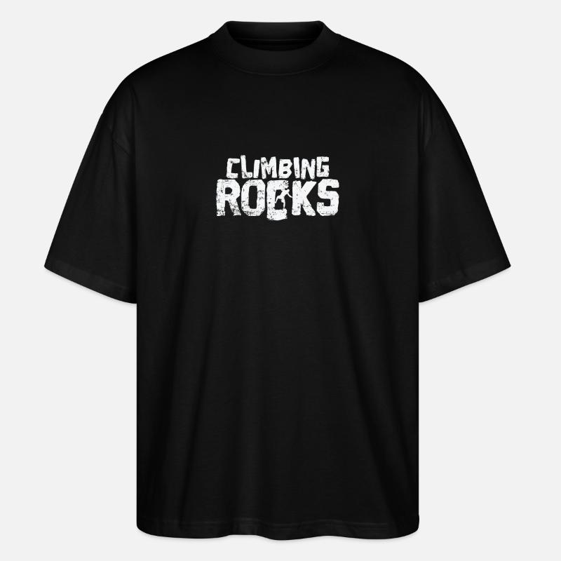 Climbing Rocks Bouldern - Stanley/Stella Oversized Unisex Bio T-Shirt Blaster 2.0 - Schwarz