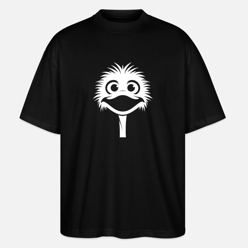 autruche - T-shirt bio Blaster 2.0 coupe oversize Stanley/Stella Unisexe - noir