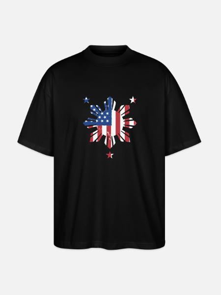 pDesign philippino-américain - T-shirt bio Blaster 2.0 coupe oversize Stanley/Stella Unisexe - noir