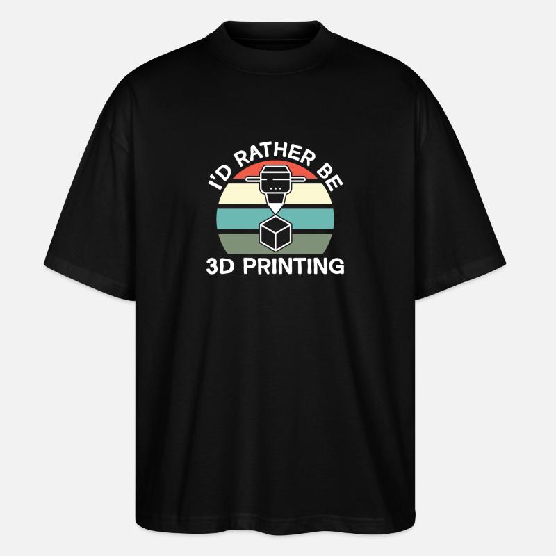 3D Printer 3D Printing - Stanley/Stella Oversized Unisex Organic T-shirt Blaster 2.0 - black