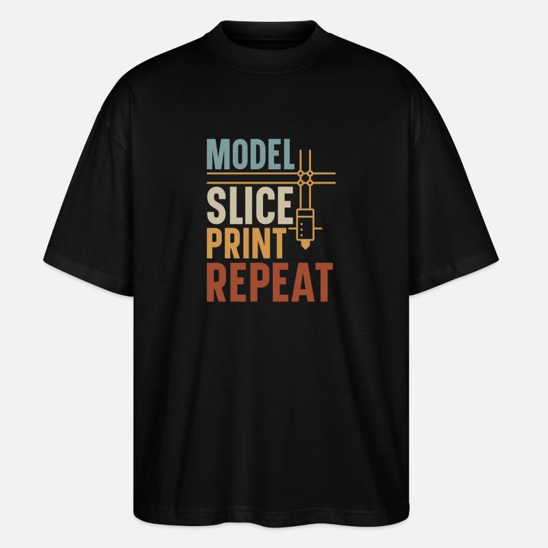 Imprimante 3D Impression 3D - T-shirt bio Blaster 2.0 coupe oversize Stanley/Stella Unisexe - noir