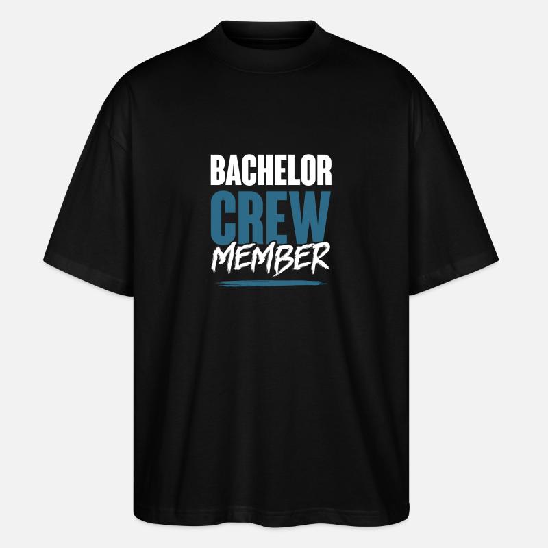 Bachelor Crew - Stanley/Stella Oversized Unisex Bio T-Shirt Blaster 2.0 - Schwarz