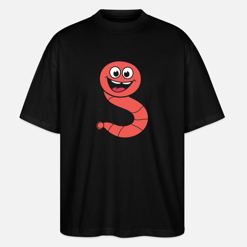vers de terre - T-shirt bio Blaster 2.0 coupe oversize Stanley/Stella Unisexe - noir