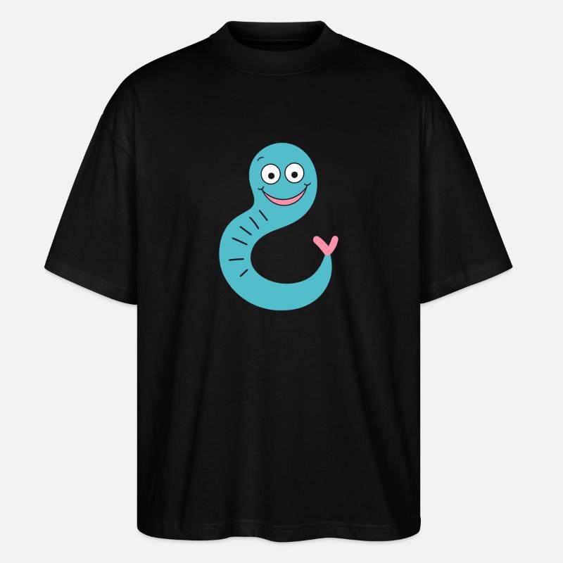 vers de terre - T-shirt bio Blaster 2.0 coupe oversize Stanley/Stella Unisexe - noir