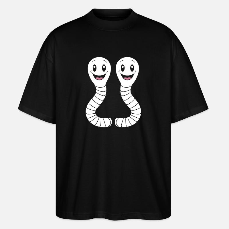 vers de terre - T-shirt bio Blaster 2.0 coupe oversize Stanley/Stella Unisexe - noir