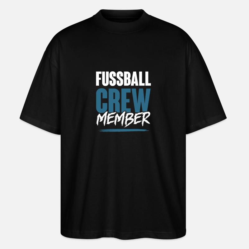 Fussball Crew - Stanley/Stella Oversized Unisex Bio T-Shirt Blaster 2.0 - Schwarz