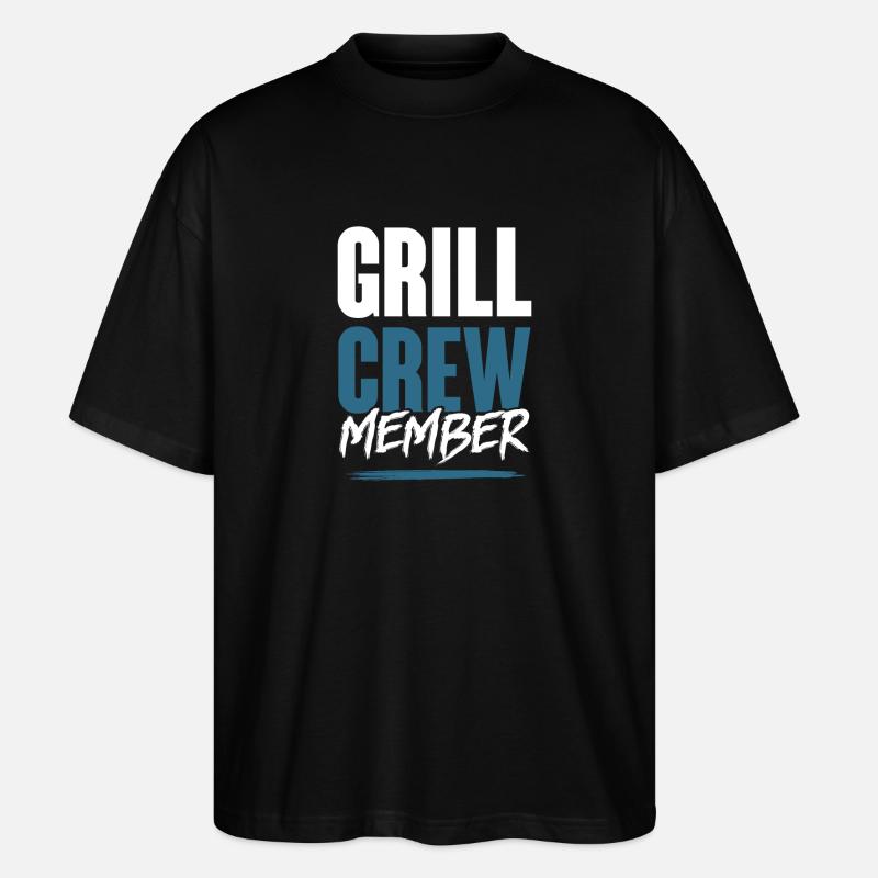 Grill Crew - Stanley/Stella Oversized Unisex Bio T-Shirt Blaster 2.0 - Schwarz
