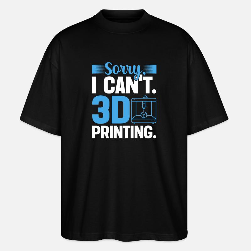 3D Drucker 3D Druck - Stanley/Stella Oversized Unisex Bio T-Shirt Blaster 2.0 - Schwarz