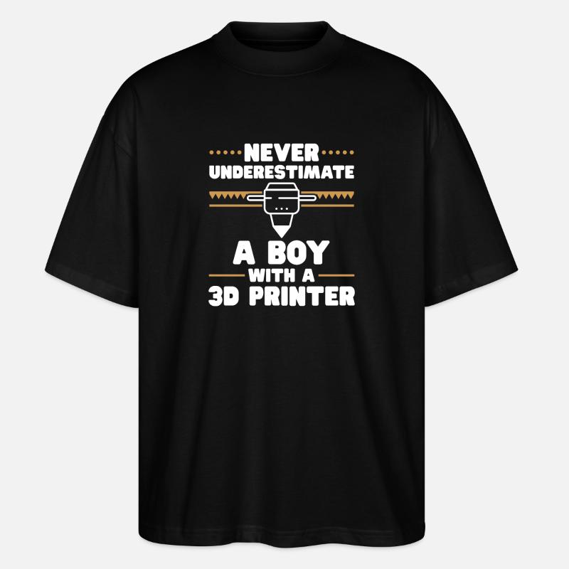 3D Printer 3D Printing - Stanley/Stella Oversized Unisex Organic T-shirt Blaster 2.0 - black