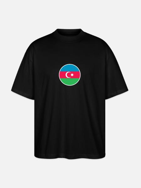 Azerbaijan Azerbaijan Flag - Stanley/Stella Oversized Unisex Organic T-shirt Blaster 2.0 - black