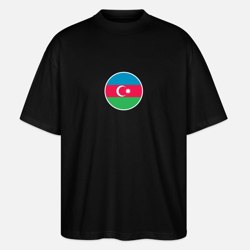 Azerbaïdjan Drapeau de l’Azerbaïdjan - T-shirt bio Blaster 2.0 coupe oversize Stanley/Stella Unisexe - noir