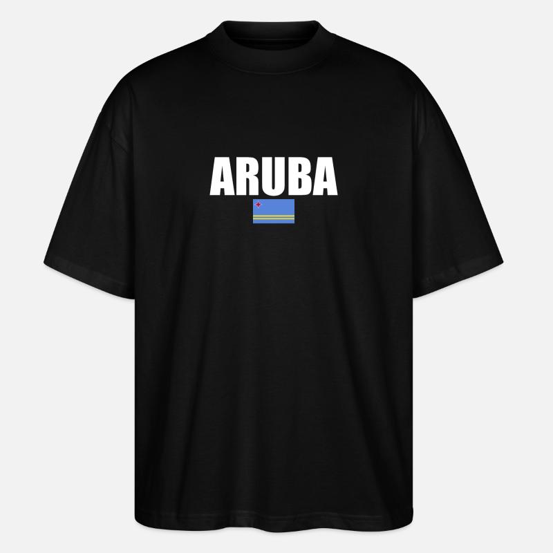 Aruba Aruba Drapeau Arubans - T-shirt bio Blaster 2.0 coupe oversize Stanley/Stella Unisexe - noir