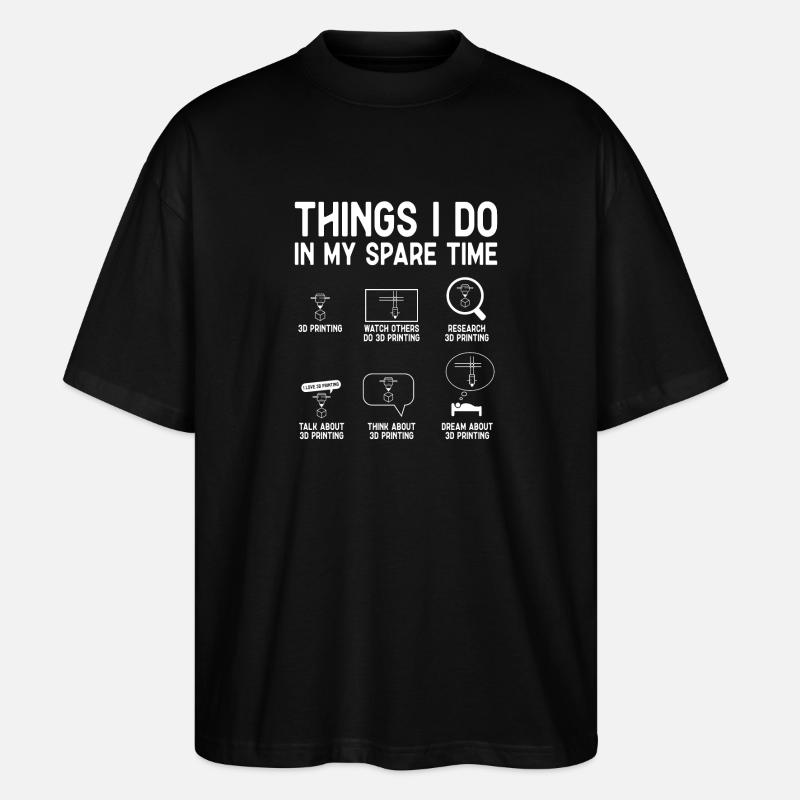 3D Drucker 3D Druck - Stanley/Stella Oversized Unisex Bio T-Shirt Blaster 2.0 - Schwarz