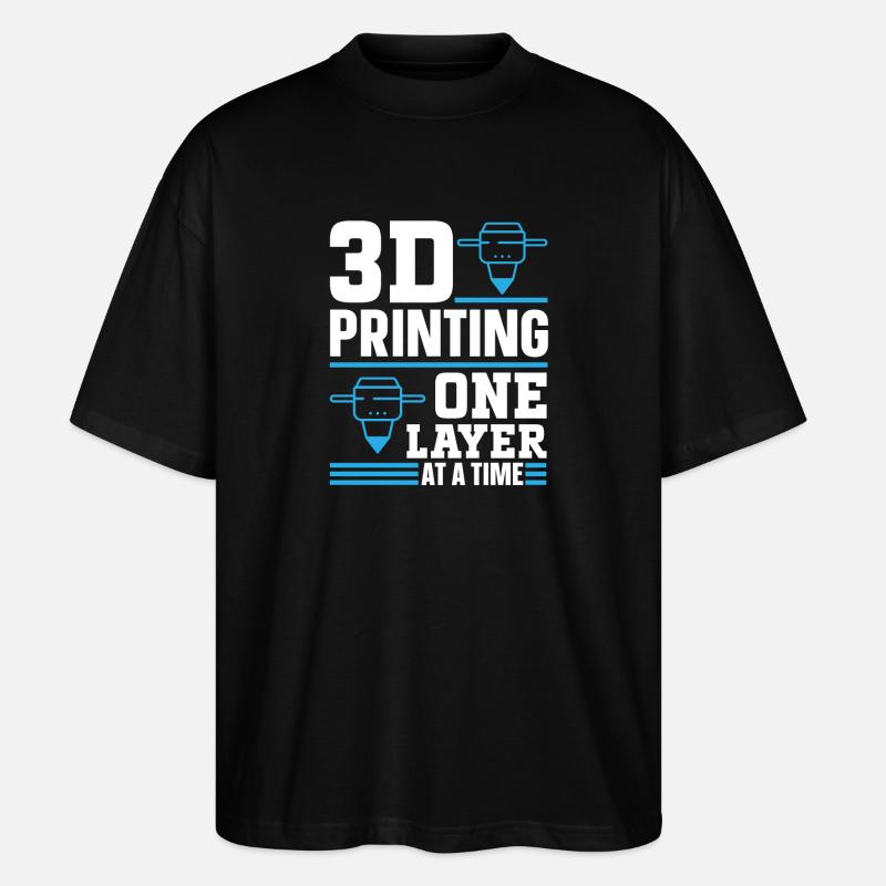 3D Drucker 3D Druck - Stanley/Stella Oversized Unisex Bio T-Shirt Blaster 2.0 - Schwarz