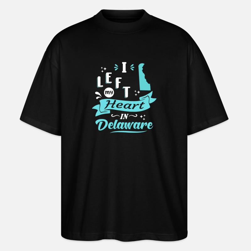 Delaware Souvenir Liebe - Stanley/Stella Oversized Unisex Bio T-Shirt Blaster 2.0 - Schwarz