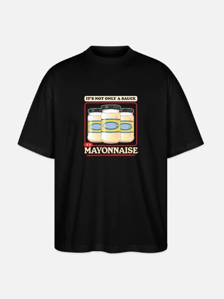 Mayonnaise Yummy Mayo Gift - Stanley/Stella Oversized Unisex Organic T-shirt Blaster 2.0 - black