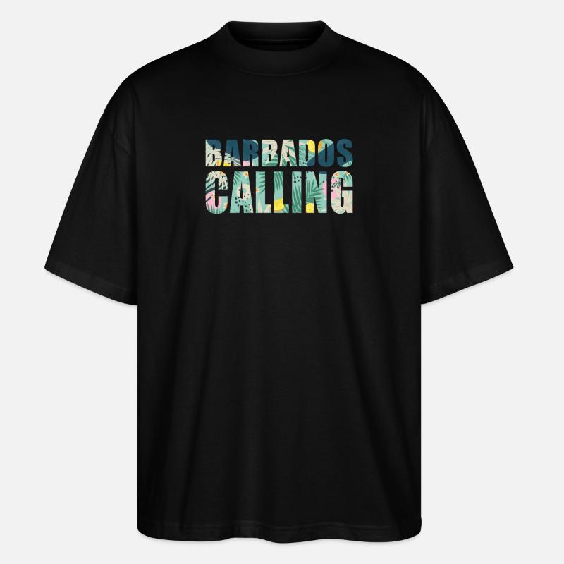 Barbade Souvenir Vacances Barbade Calling - T-shirt bio Blaster 2.0 coupe oversize Stanley/Stella Unisexe - noir