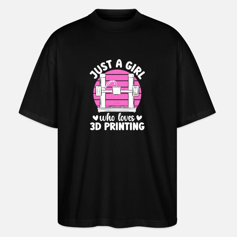 Imprimante 3D Impression 3D - T-shirt bio Blaster 2.0 coupe oversize Stanley/Stella Unisexe - noir