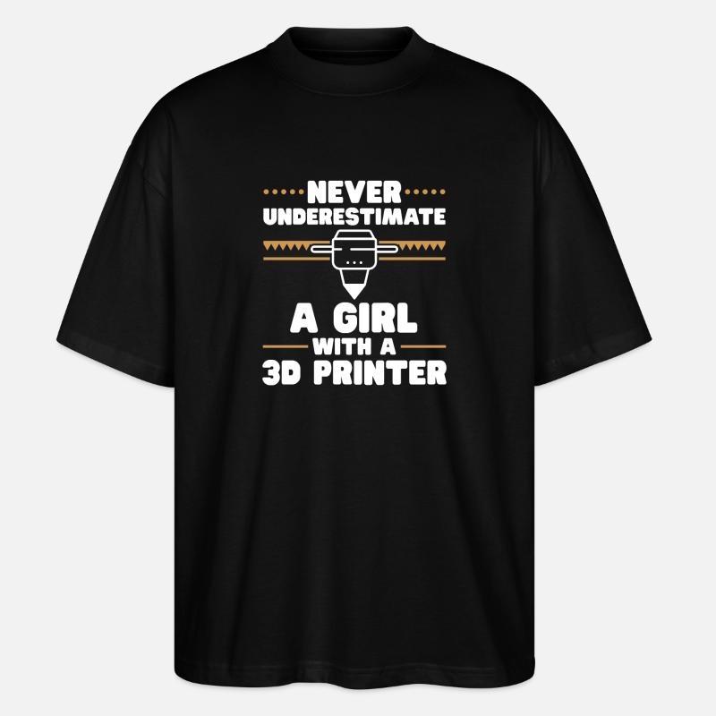 3D Printer 3D Printing - Stanley/Stella Oversized Unisex Organic T-shirt Blaster 2.0 - black