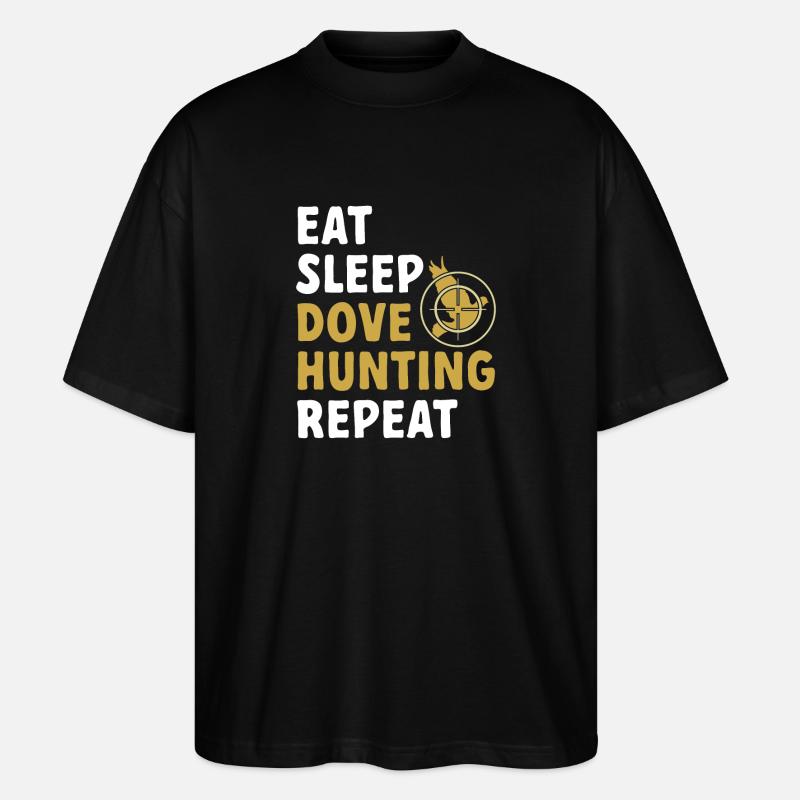 Taubenjäger Taubenjagd Tauben - Stanley/Stella Oversized Unisex Bio T-Shirt Blaster 2.0 - Schwarz