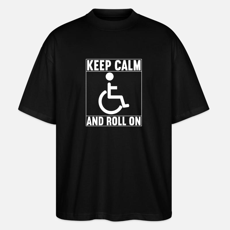 Rollstuhlfahrer Rollstuhl - Stanley/Stella Oversized Unisex Bio T-Shirt Blaster 2.0 - Schwarz